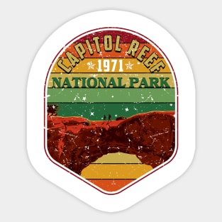 Capitol Reef National Park Camping Lover Vintage Sticker